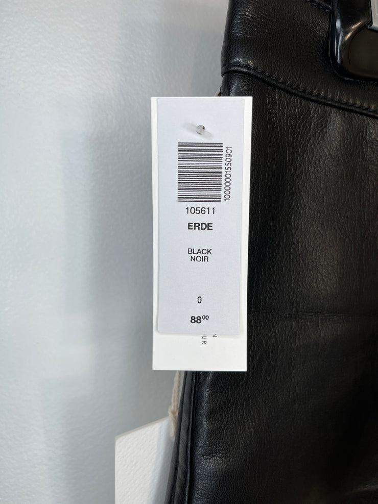 WIlfred Black Pleather Shorts