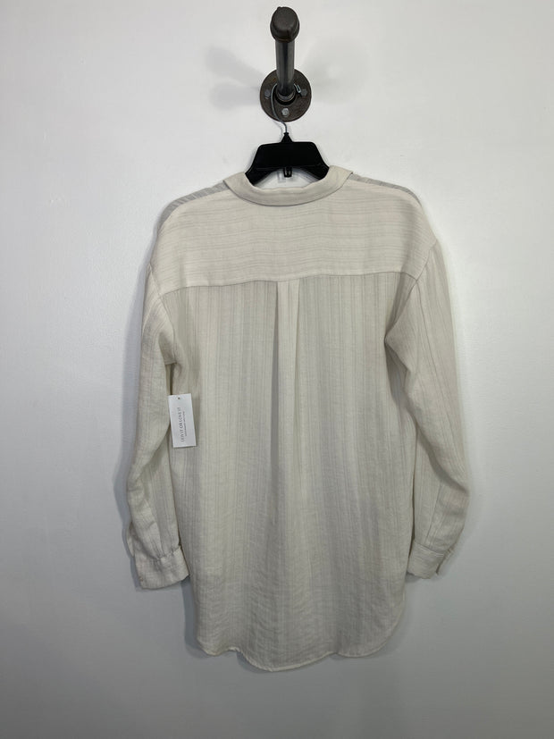 RW&CO White Button-Up Blouse