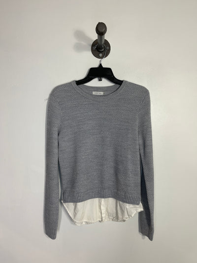 Yishion Grey Knit Lsv Top