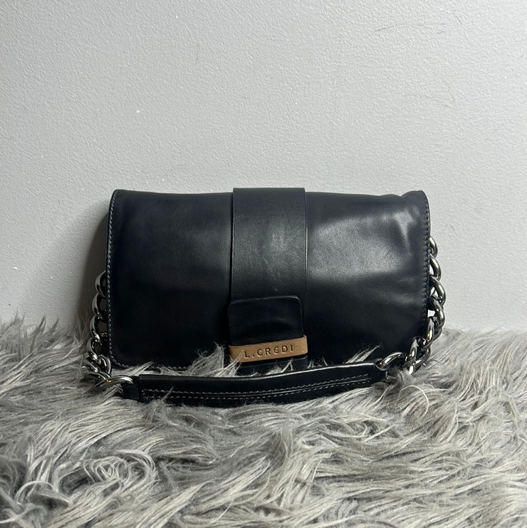 L.Credi Blk Leather Handbag