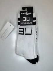 Soctopus White/Black Socks