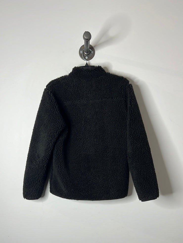 Tna Black Fuzzy Zip-Up Jacket