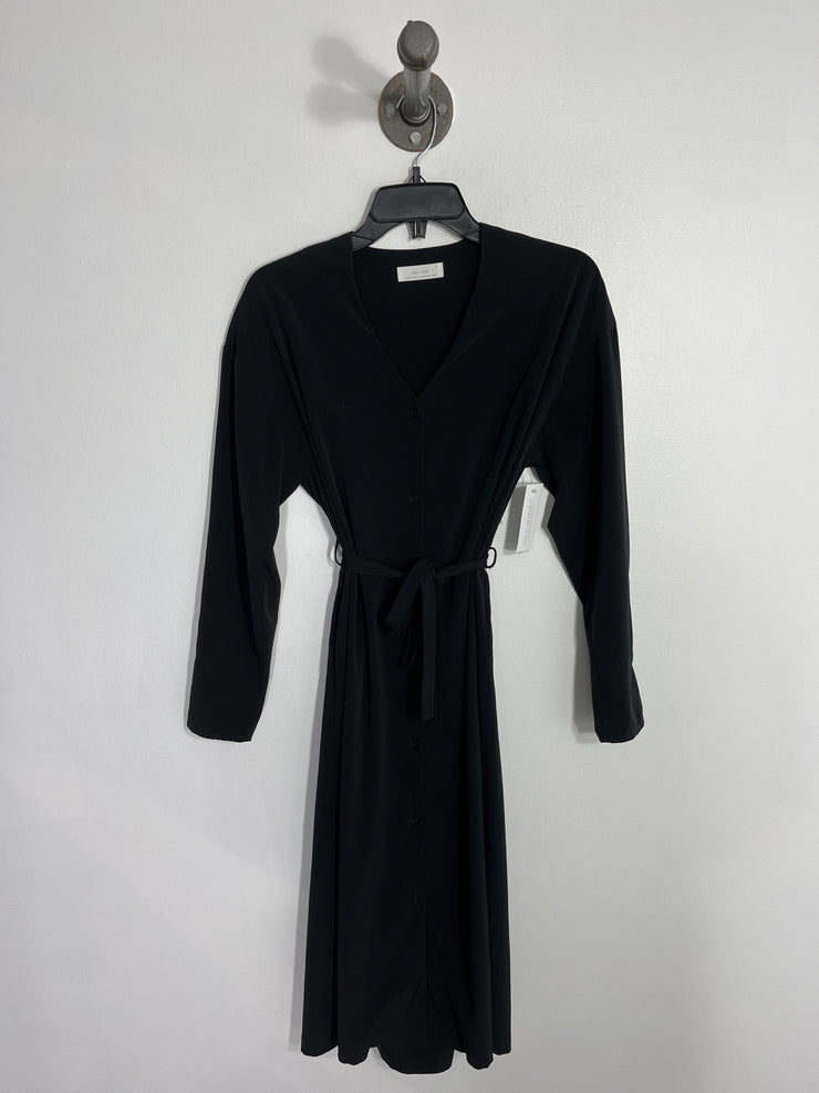Oak + Fort Black Button Dress