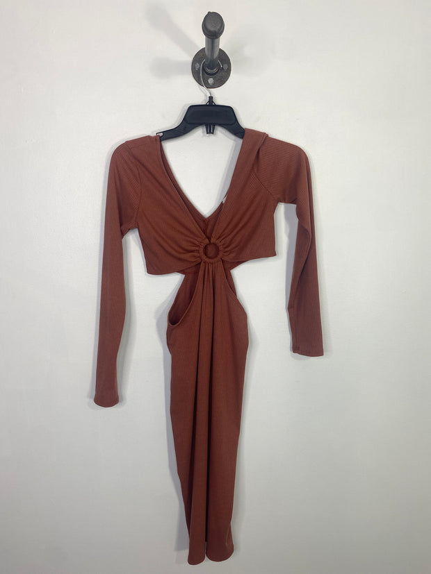 Lush Rust Lsv Cut-Out Dress