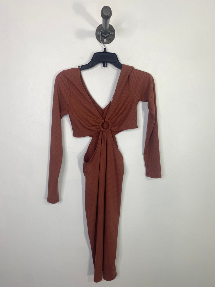 Lush Rust Lsv Cut-Out Dress