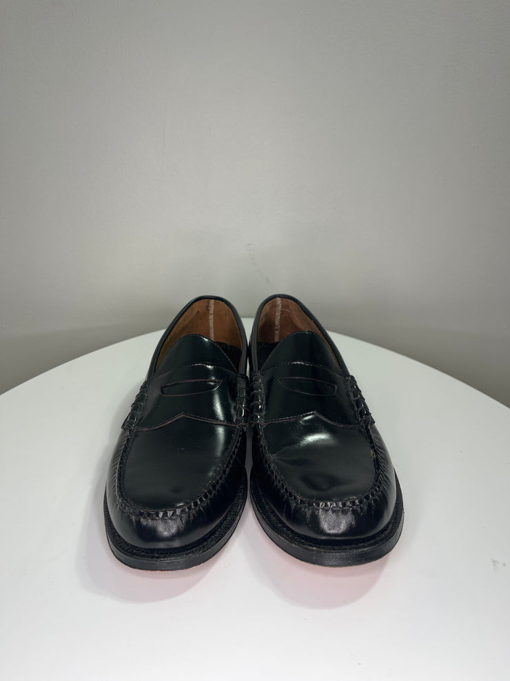 J&M Blk Leather Loafers