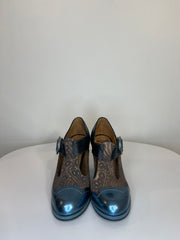 John Fluevog Blue Heels