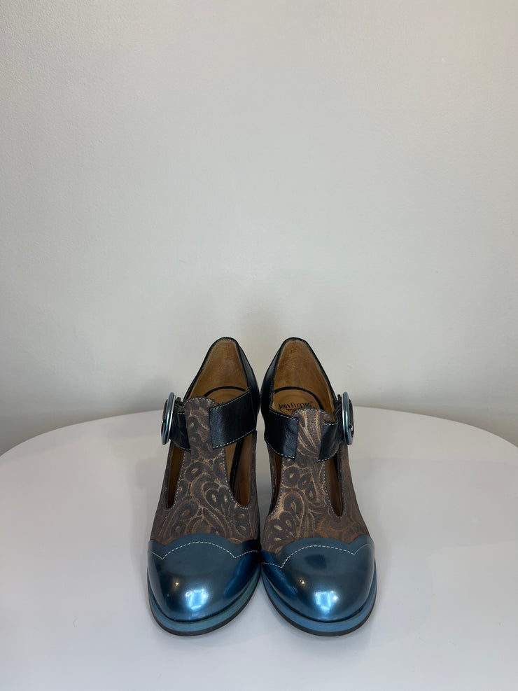 John Fluevog Blue Heels