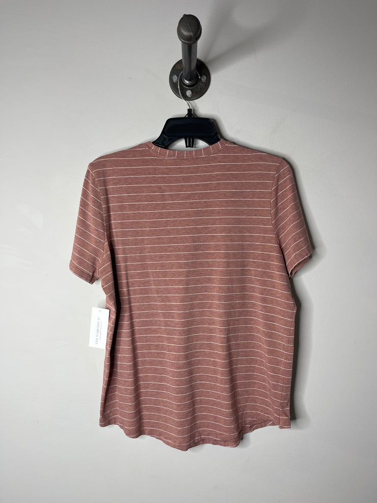 Lululemon Pink Stripe T-Shirt