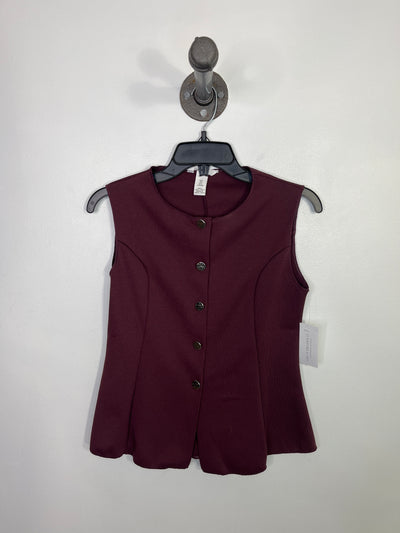 H&M Burgundy Slvless Buttonup