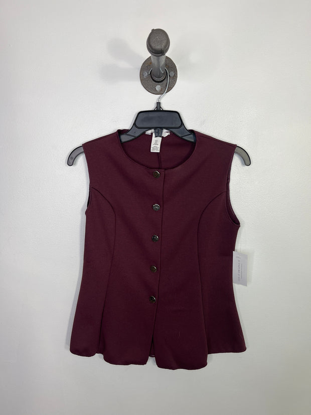 H&M Burgundy Slvless Buttonup
