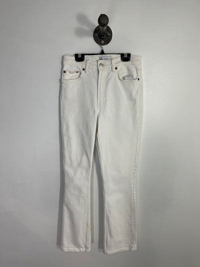 Zara White Straight Leg Jeans