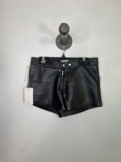 WIlfred Black Pleather Shorts