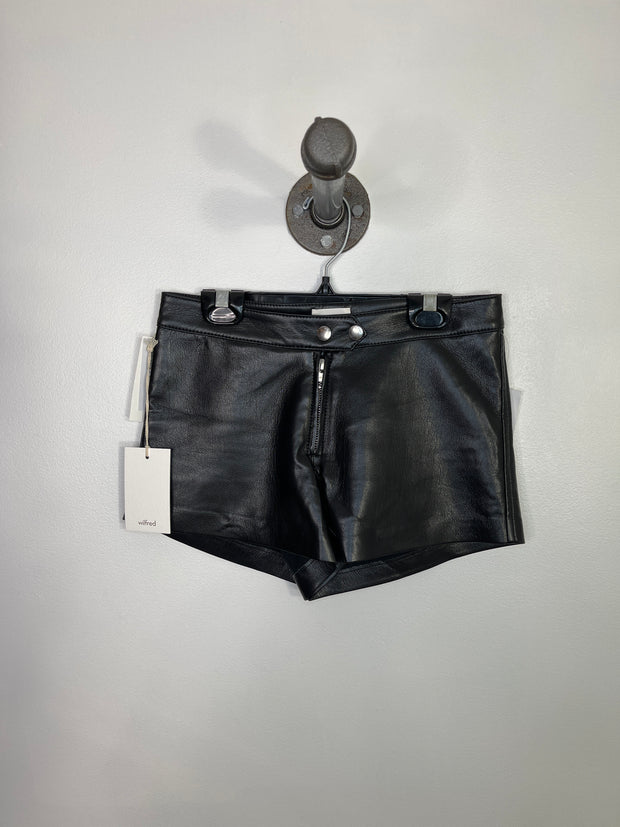 WIlfred Black Pleather Shorts