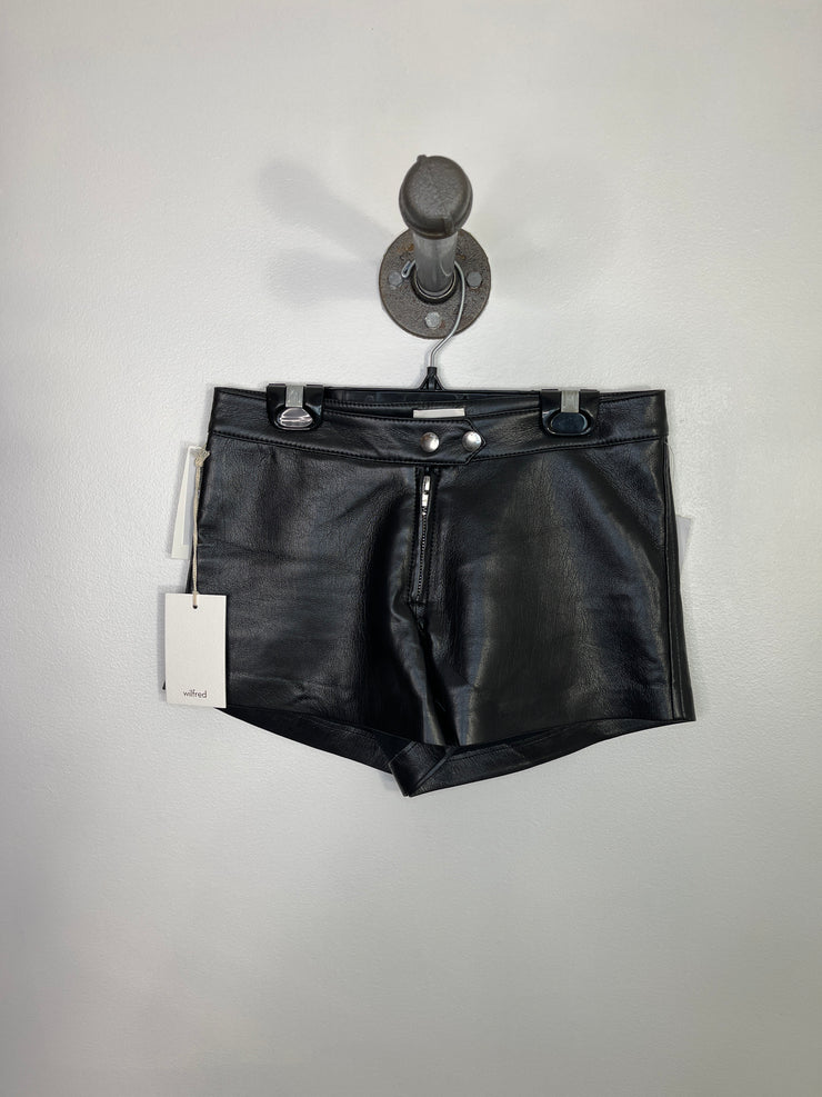 WIlfred Black Pleather Shorts