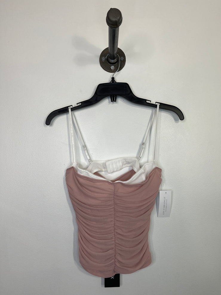 White Fox Dusty Pink Top