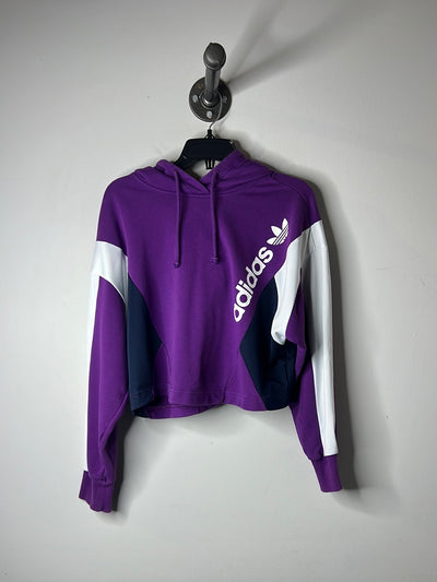 Adidas Purple Crop Hoodie
