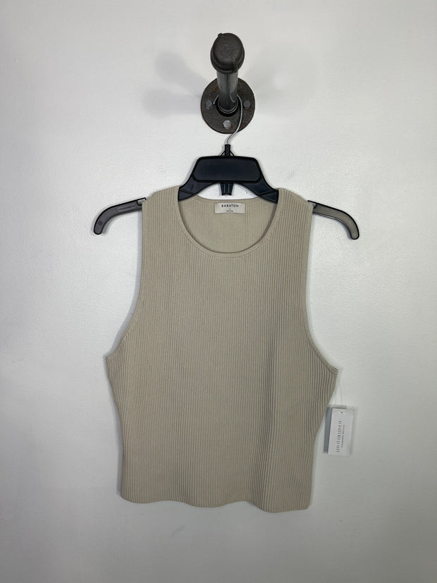Babaton Cream Ribbed Tank