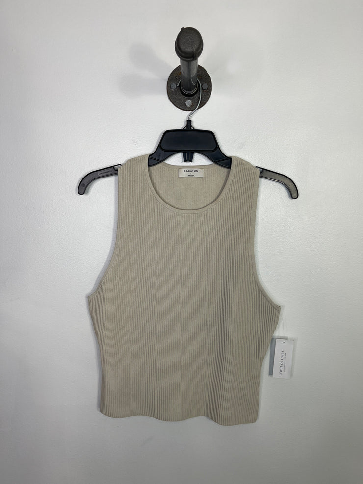 Babaton Cream Ribbed Tank