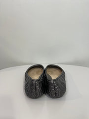 Coach Silver Patterned Flats