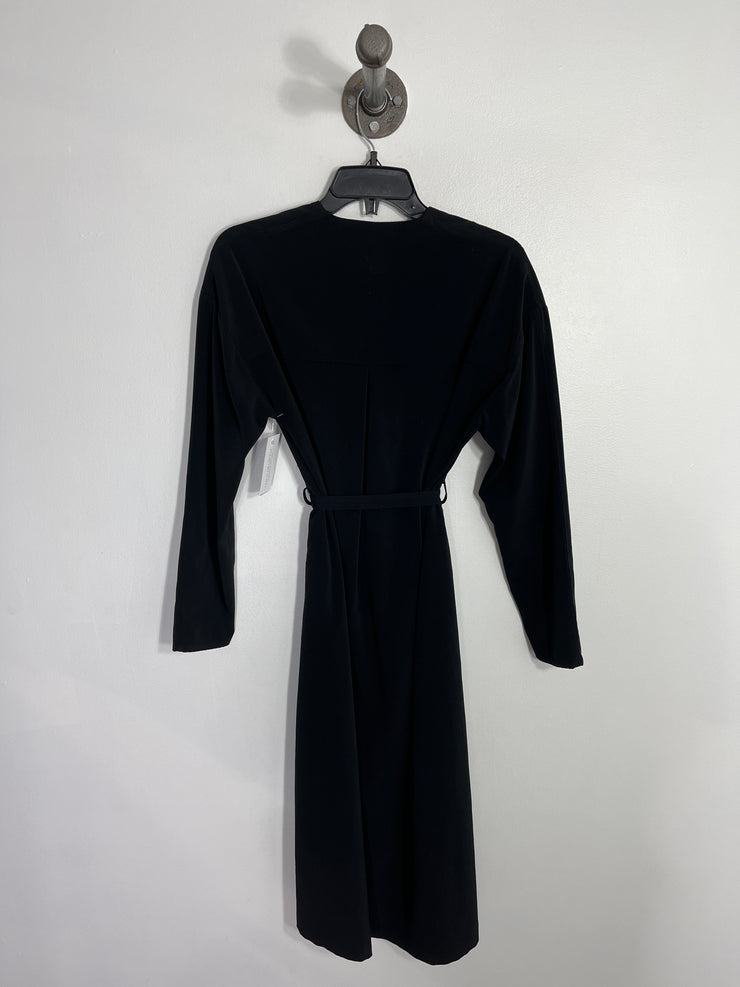 Oak + Fort Black Button Dress