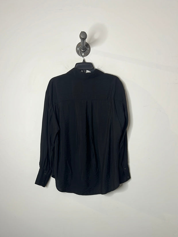 Dynamite Blk Button-Up Blouse