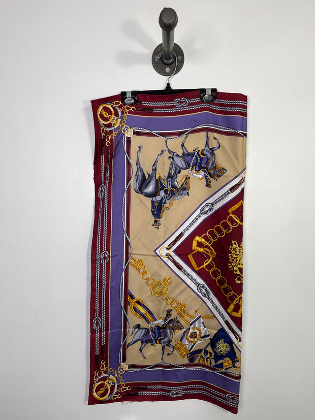 Daks Patterned Silk Scarf