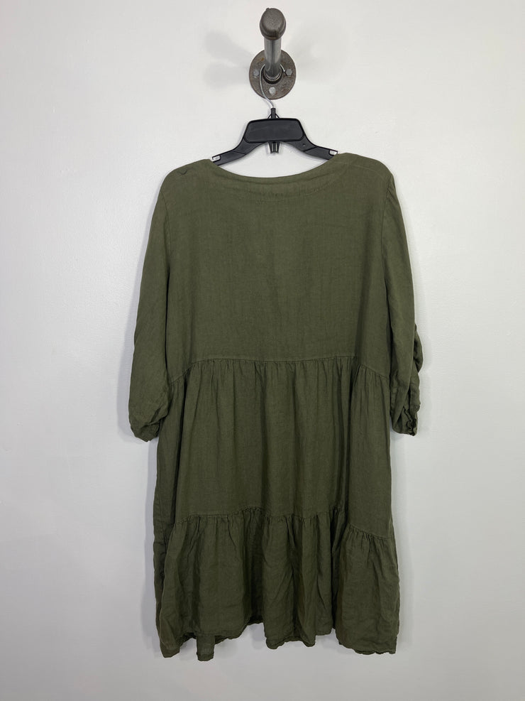 Bellambia Green Linen Dress
