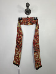 No Brand Rd/Yllw Satin Scarf