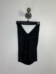 BCBG M. Blk Sequin Halter Top