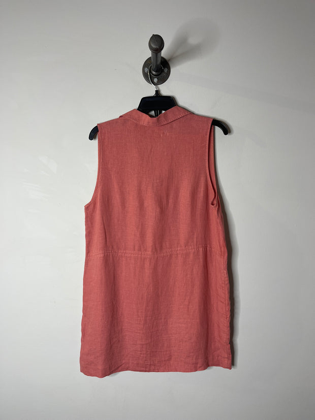 C&C Red Linen Tank Dress