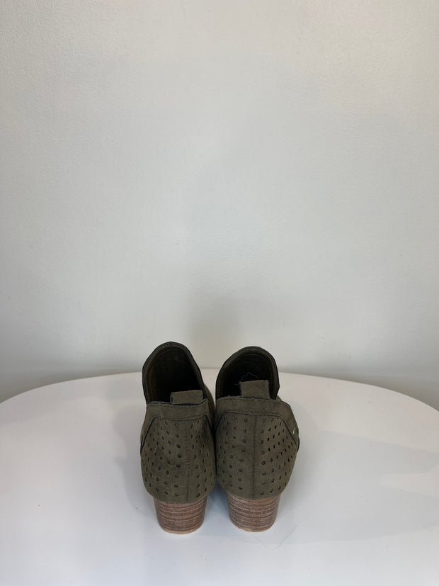 Yoki Green Slip on Shoes
