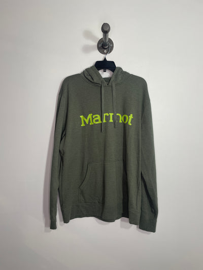 Sudadera con capucha verde marmota