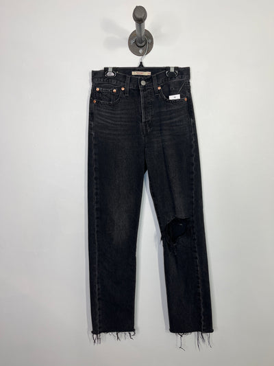 Levis Black Ripped Jeans