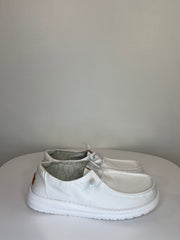 Hey Dude Wht Slip-On Sneakers