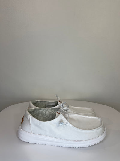 Hey Dude Wht Slip-On Sneakers