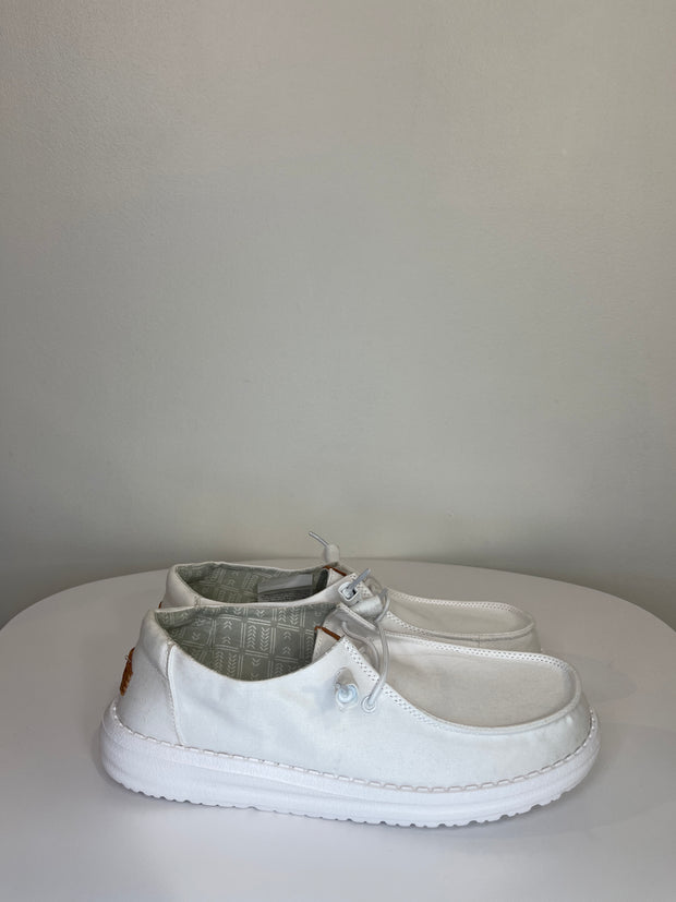 Hey Dude Wht Slip-On Sneakers