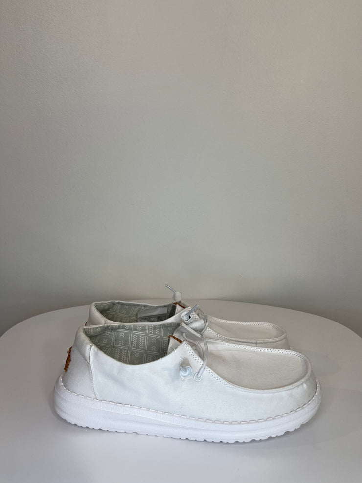 Hey Dude Wht Slip-On Sneakers