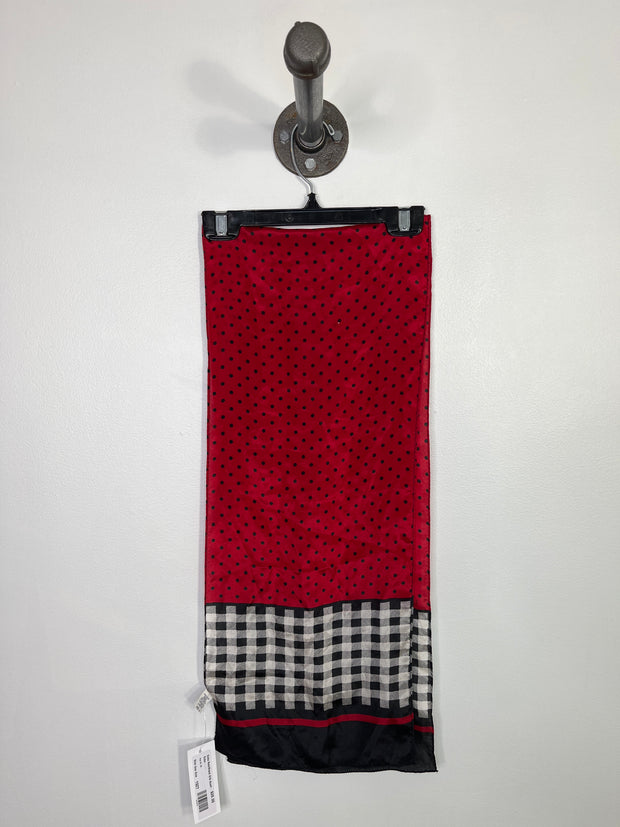 Echo Red/Black Silk Scarf