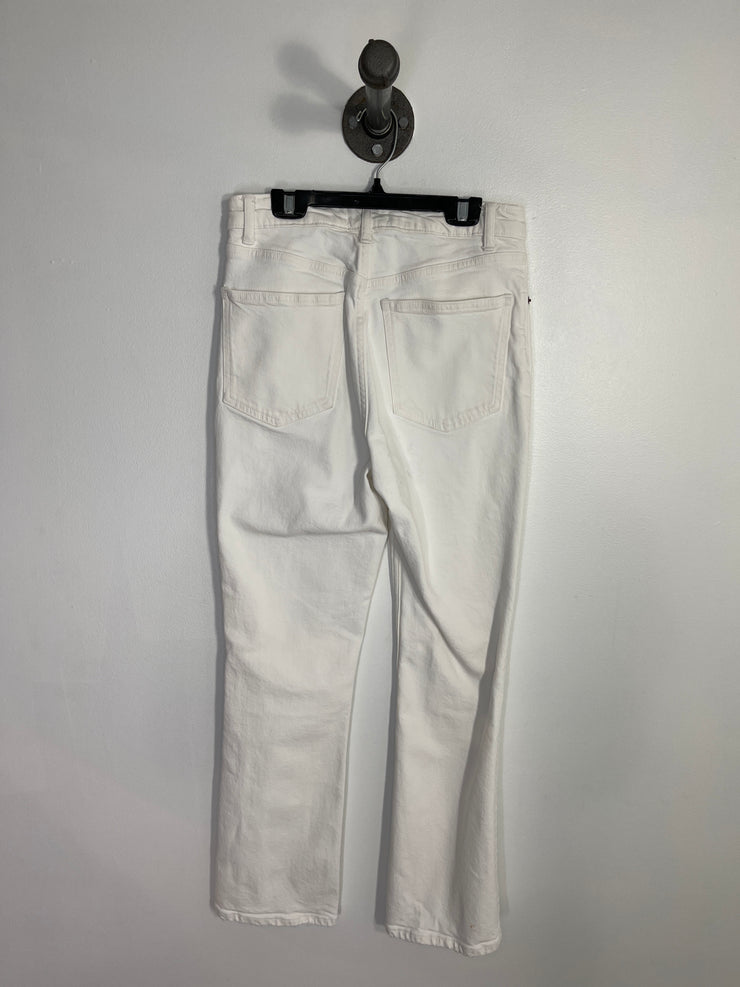 Zara White Straight Leg Jeans