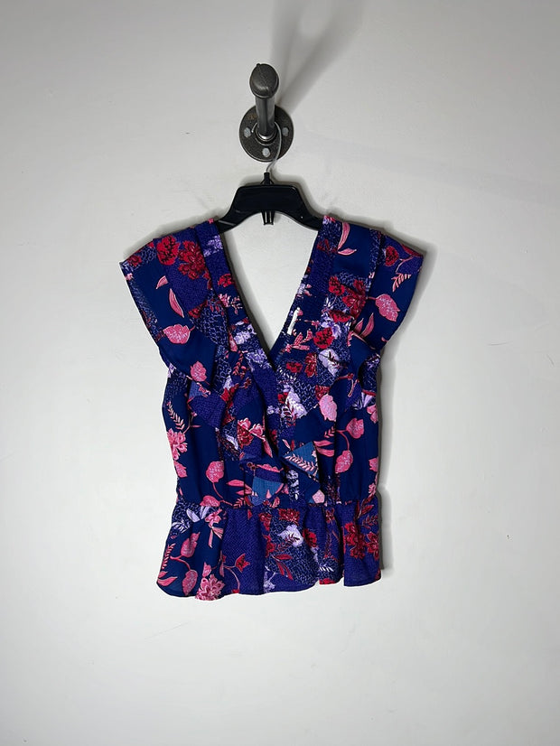 Sofia Jeans Blue Floral Blouse