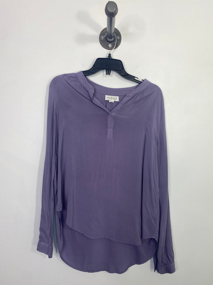 Velvet Purple Sheer Blouse
