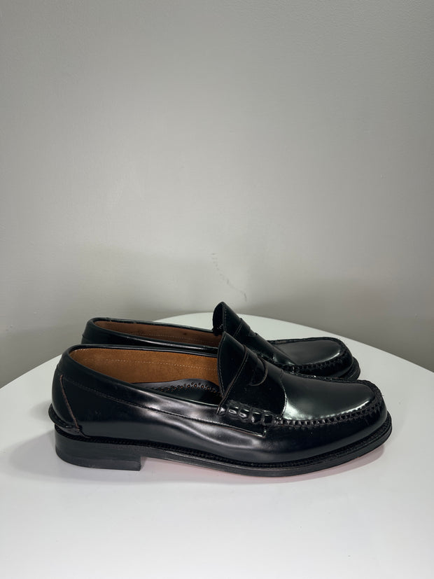 J&M Blk Leather Loafers