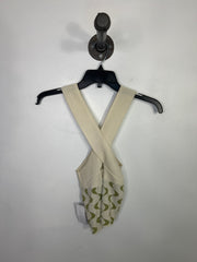 Le Lis Crm/Grn Knit Crop Tank