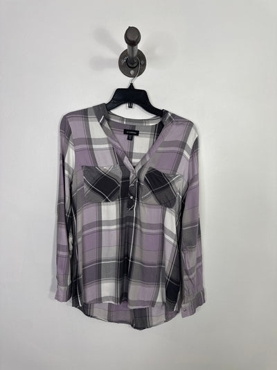 Le Chateau Purple Plaid Shirt