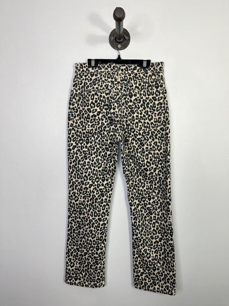 Zara Leopard Print Jeans