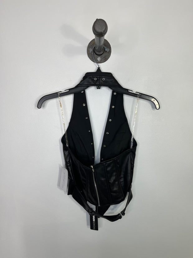 Fashion Nova Blk Pleather Set