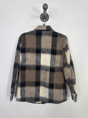 Tribal J. Br/Blk Plaid Shacket