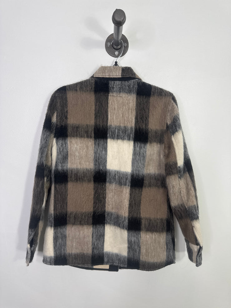 Tribal J. Br/Blk Plaid Shacket