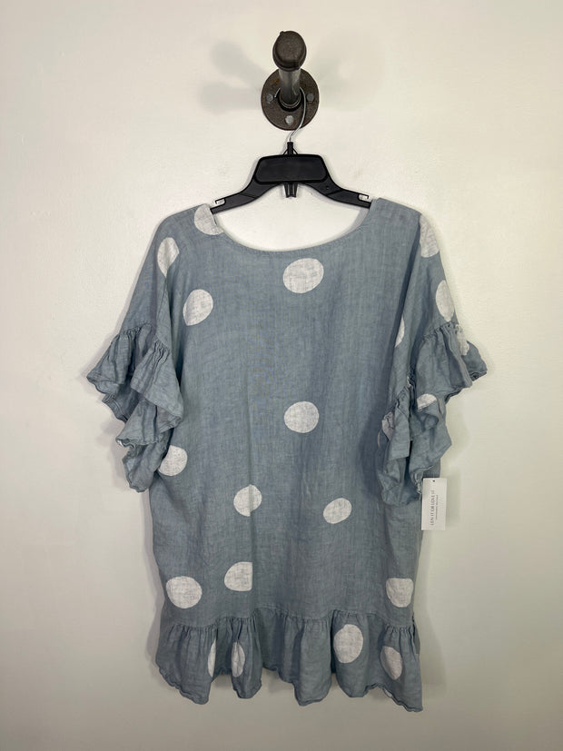 No Brand Blue/Wht Linen Dress